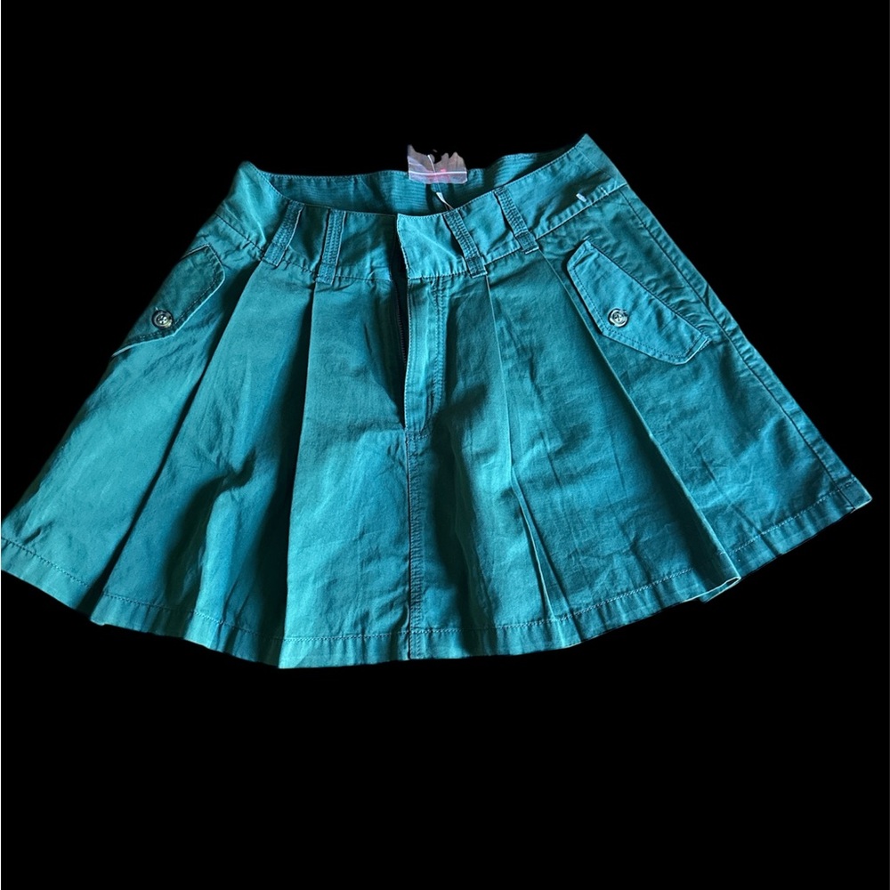 Free People heavily pleated skirt Green PLEATS TO MEET YOU